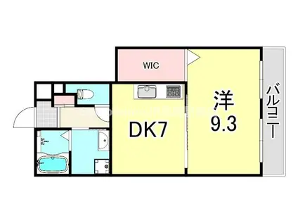 RIRENT(1DK/3階)の間取り写真