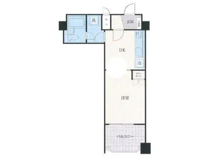 インペリアル広尾(1DK/4階)の間取り写真