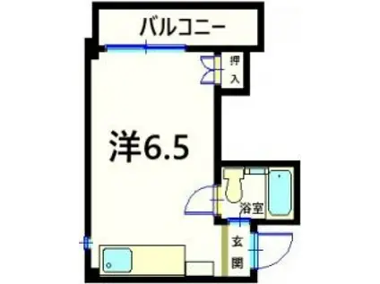 ハイムサンシルク(ワンルーム/2階)の間取り写真