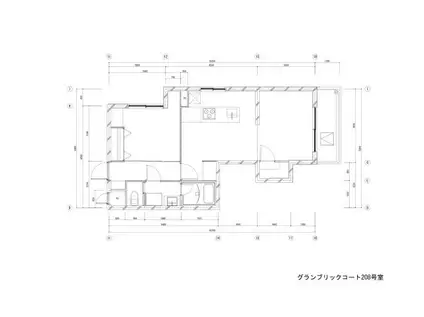 グランドブリックコート(2DK/2階)の間取り写真
