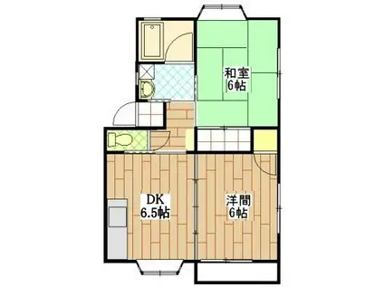 メゾンタキグチ(2DK/2階)の間取り写真