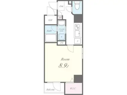 ルキシア神楽坂(1K/7階)の間取り写真