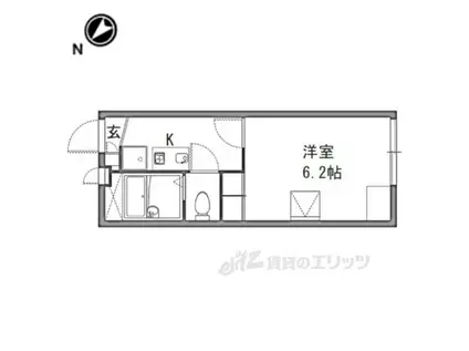 レオパレス隼(1K/1階)の間取り写真