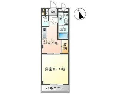 メゾン・ド・ケヤキ(1K/1階)の間取り写真