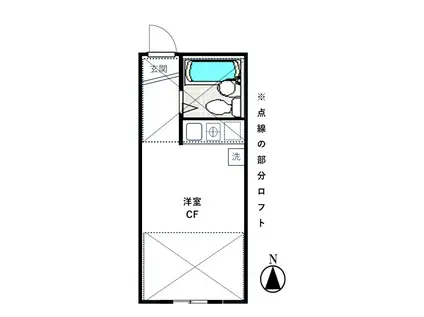 ニューハイム阿佐ヶ谷(ワンルーム/2階)の間取り写真