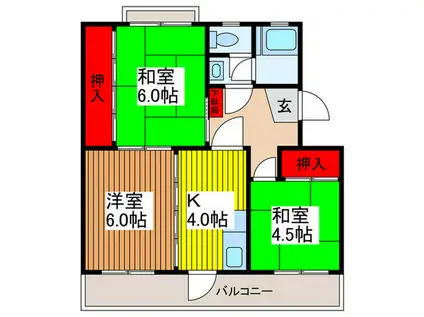 星野マンション(3K/5階)の間取り写真
