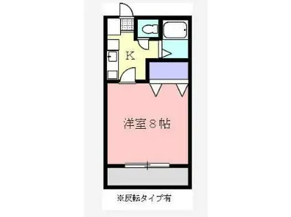 クレイドル志度 I(1K/2階)の間取り写真