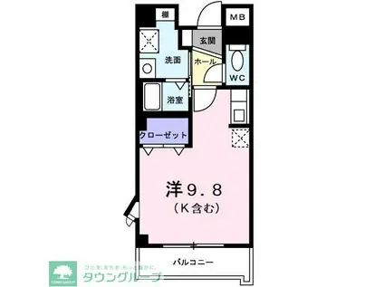 マイルド(ワンルーム/1階)の間取り写真