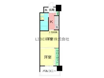 46 Vプロジェクト2100天神(2K/4階)の間取り写真