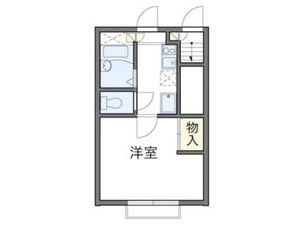 レオパレスジュリアン(1K/1階)の間取り写真