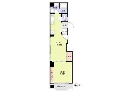 第一ハイムゆり(1LDK/3階)の間取り写真