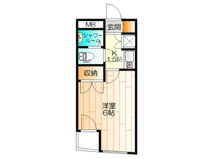 アネックス日吉II(1K/3階)の間取り写真