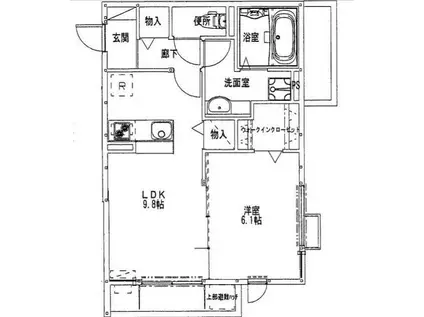 セジュール三和(1LDK/2階)の間取り写真