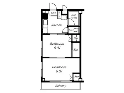 MEZON FK(2DK/1階)の間取り写真