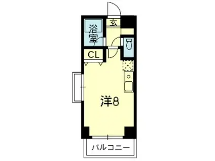 HAUビル(ワンルーム/7階)の間取り写真