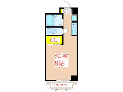 エミネンス隼人塚(ワンルーム/3階)の間取り写真