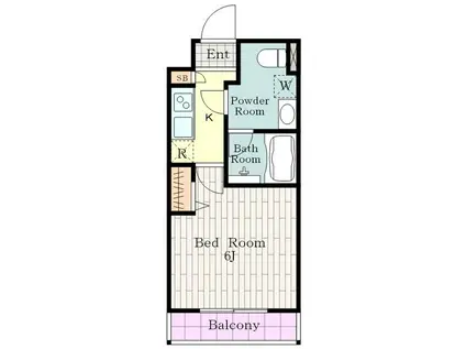 メインステージ立川III(1K/3階)の間取り写真