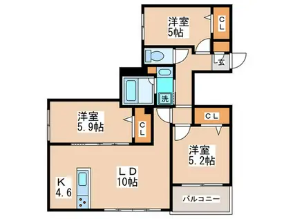 M-SELECTION.STELLAII(3LDK/2階)の間取り写真