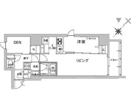S-RESIDENCE神田AVANCE(1SLDK/4階)の間取り写真