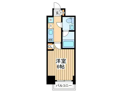 シーフォルムカンナイ(1K/6階)の間取り写真