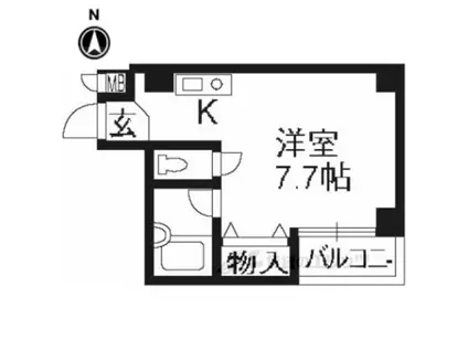 ハイムエルベ(ワンルーム/2階)の間取り写真