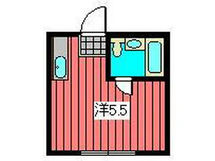 ハイツSS(ワンルーム/1階)の間取り写真