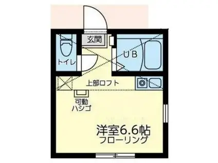 ユナイト屏風浦バジリカータ(ワンルーム/2階)の間取り写真