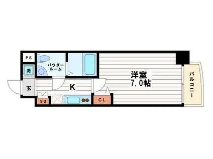 セレニテ本町ROJI 02(1K/10階)の間取り写真