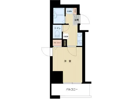 メインステージ白山(1K/3階)の間取り写真