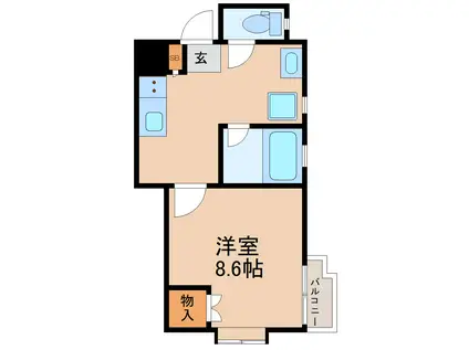 コーポK&K(1K/3階)の間取り写真