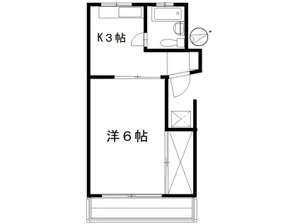 柿沼コーポ(1K/2階)の間取り写真