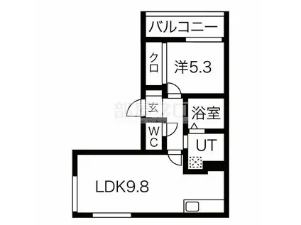 MAISON Α III(1LDK/1階)の間取り写真