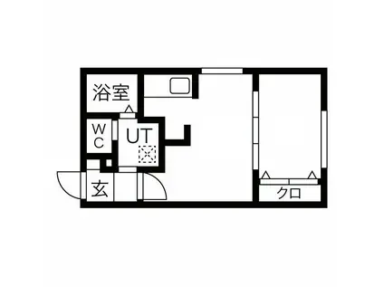 BEEプライム大通東7(1DK/3階)の間取り写真