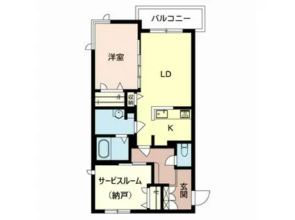 メゾンレガロ(1SLDK/2階)の間取り写真