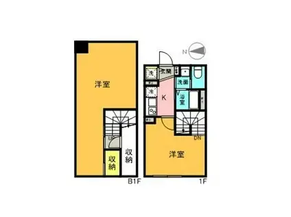 AILEA NAKANO(1LDK/1階)の間取り写真