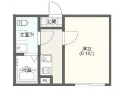 GRACIA SAKAE(1K/3階)の間取り写真