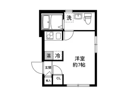 プリエール井萩(1K/4階)の間取り写真