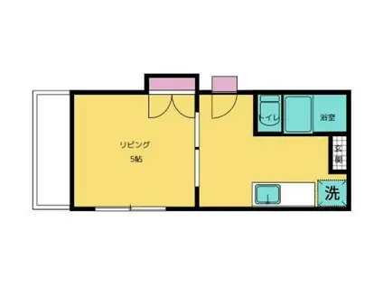 角田マンション(1DK/2階)の間取り写真