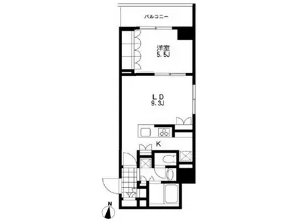 プライマル錦糸町(1LDK/3階)の間取り写真