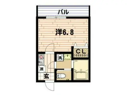 ドミール渋谷(1K/1階)の間取り写真