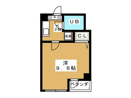 ドムス南行徳(1K/3階)の間取り写真