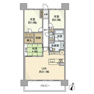 グランフォーリア(3LDK/4階)の間取り写真