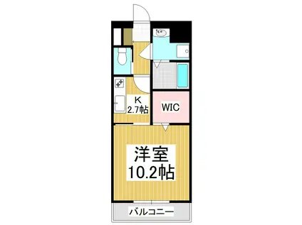 コンフォーティアブレイン樹(1K/5階)の間取り写真