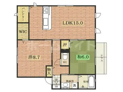 BREEZE ブリーゼ(2LDK/1階)の間取り写真