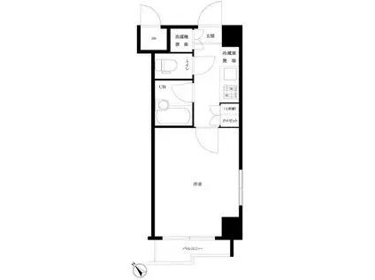 ルーブル神宮前(1K/3階)の間取り写真