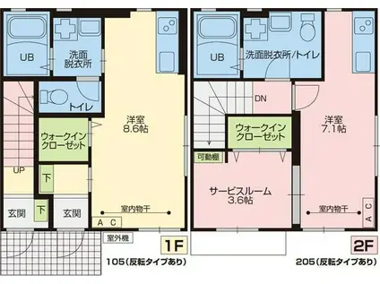 グランリーオ・ヴェスト(1SK/2階)の間取り写真