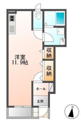 AILE GRAND(1K/1階)の間取り写真