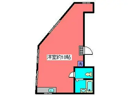 越後やビル(ワンルーム/2階)の間取り写真