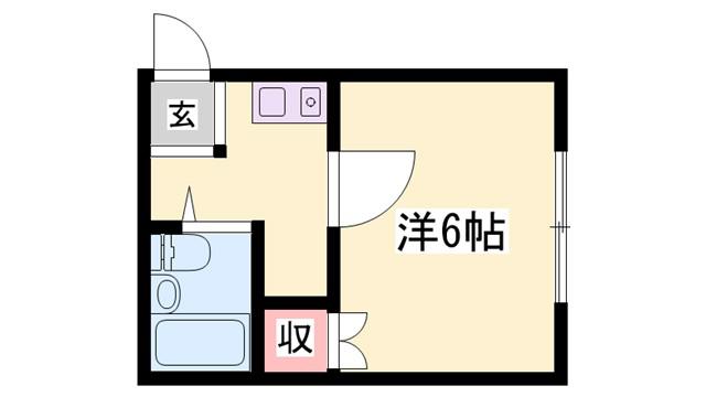 サンパレス(1K/1階)の間取り写真