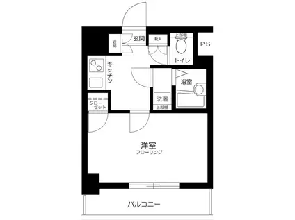 スカイコート神田第3(1K/2階)の間取り写真